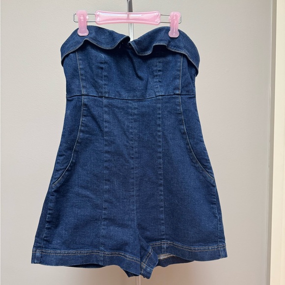 BDG Pants - BDG Denim Blue Strapless Romper